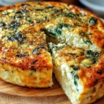 Cottage Cheese & Spinach Crustless Quiche