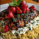 Creamy Balsamic Chicken Orzo with Whipped Feta
