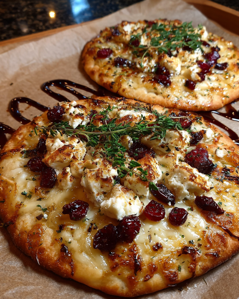 Crispy Flatbread with Brie, Cranberries & Toasted Walnuts