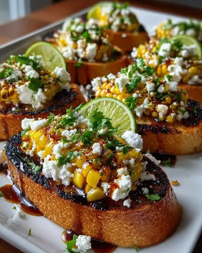 Easy Charred Corn Crostini for a Light Lunch