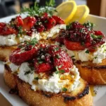 Easy Crostini with Whipped Feta and Strawberries