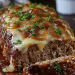 French Onion Meatloaf with Melted Swiss Cheese – Slow Cooker Style