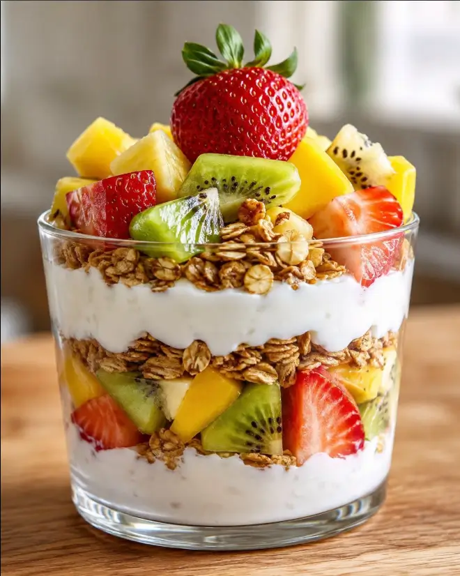 Fresh Fruit Yogurt Granola Parfait