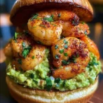 Garlic Butter Scallop & Avocado Brioche Burger