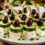 Greek Feta & Cucumber Bite Skewers