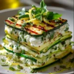 Grilled Zucchini Lasagna with Herbed Ricotta, Feta & Lemon