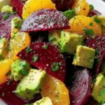 Healthy Citrus Beet & Avocado Dinner Salad