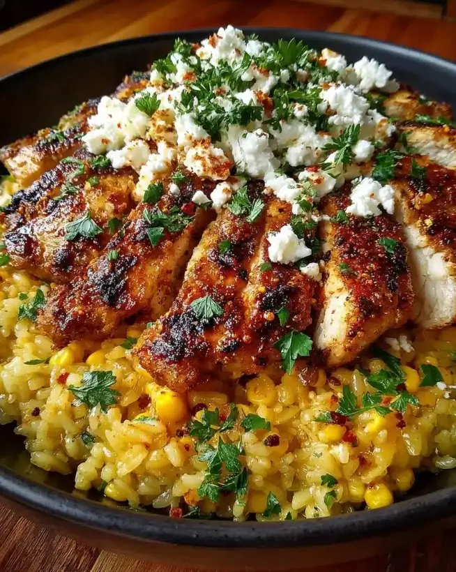 Healthy Mediterranean Chicken Lemon Rice Bowl