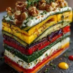 Healthy Roasted Vegetable Terrine with Whipped Feta