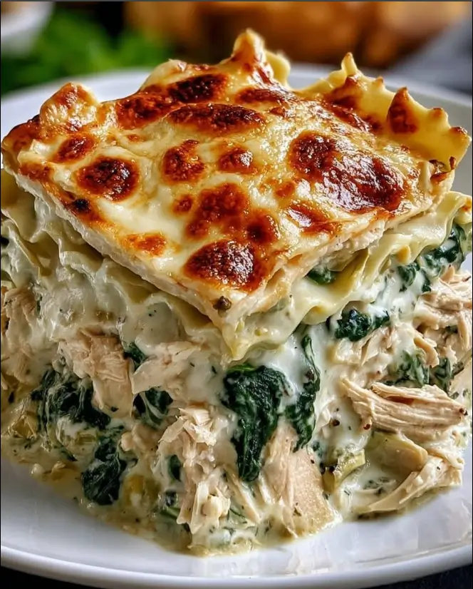 High-Protein Spinach & Artichoke Chicken Casserole