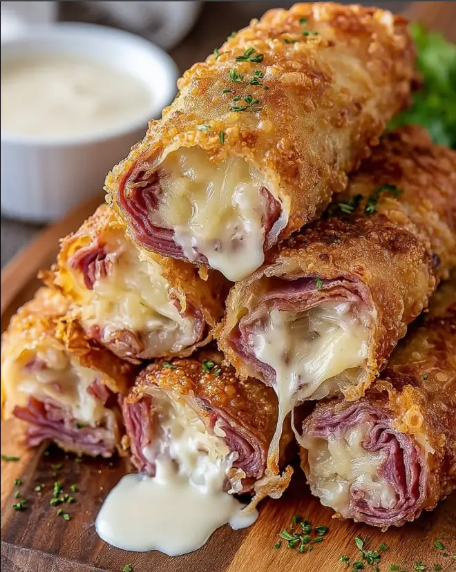 Keto Crispy Reuben Roll-Ups