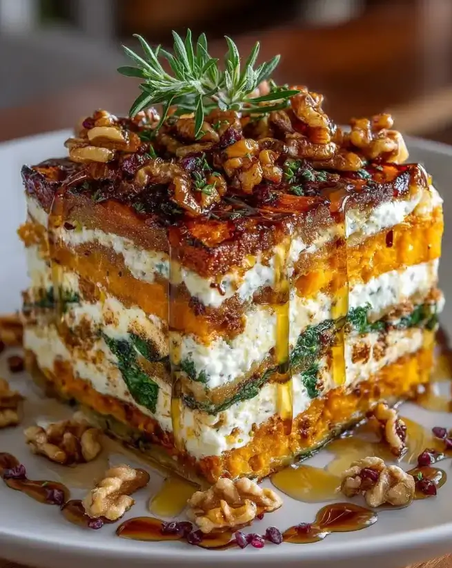 Layered Butternut Sweet Potato Lasagna Comfort Dinner