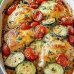 Mediterranean Chicken Zucchini Bake