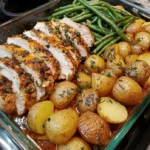 Oven-Roasted Chicken with Baby Potatoes & Green Beans
