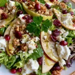 Pear, Apple & Cranberry Salad with Whipped Goat Cheese