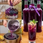Purple Anti-Inflammatory Drink Recipe Red Cabbage, Blueberry, Lemon & Honey