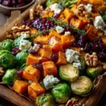 Roasted Brussels Sprouts, Sweet Potato & Squash for an Easy Dinner