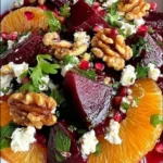 Ruby Beet & Citrus Salad with Pomegranate, Feta & Toasted Walnuts