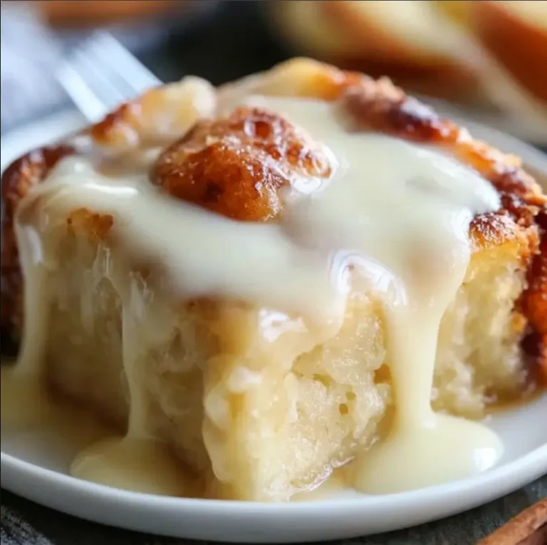Grandma's Old-Fashioned Bread Pudding with Vanilla Sauce
