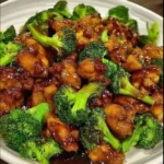 Bourbon Chicken with Broccoli