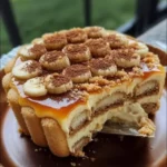Banana Pudding Cheesecake with Salted Caramel