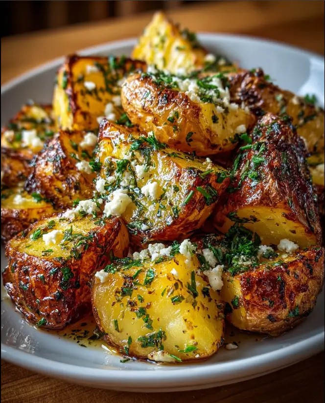 Greek-Style Lemon Potatoes with Garlic & Oregano