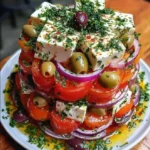 Greek Feta Salad Tower