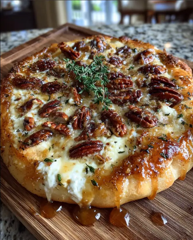 Best Maple Butter Tart Flatbread with Brie, Pecan & Brown Sugar