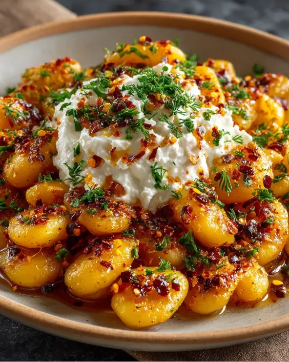 Crispy Smashed Butter Beans with Whipped Feta & Chili Crisp Honey