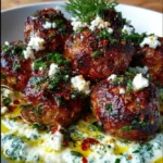 Mini Greek Meatball Bites with Tzatziki