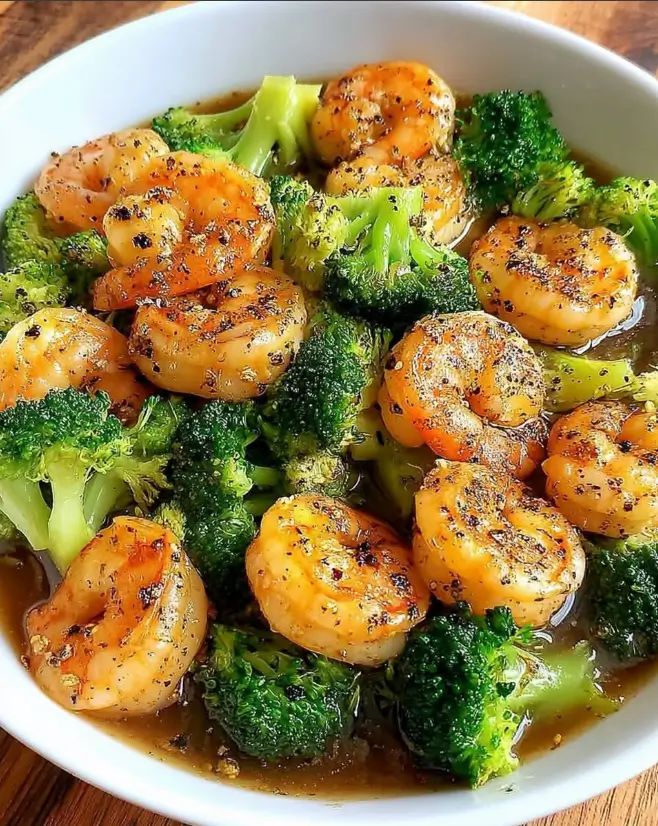 Garlic Butter Shrimp & Broccoli Skillet