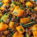 Smoky Paprika Ground Beef Skillet with Golden Sweet Potatoes & Tender Zucchini