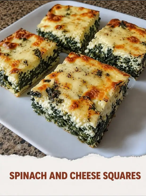 Spinach and Cheese Squares