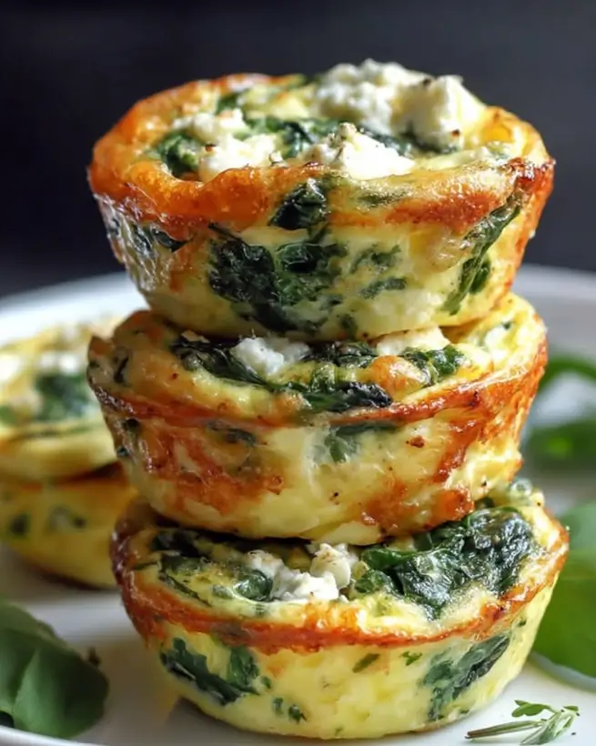 Spinach and Feta Egg Muffins for a Protein-Packed