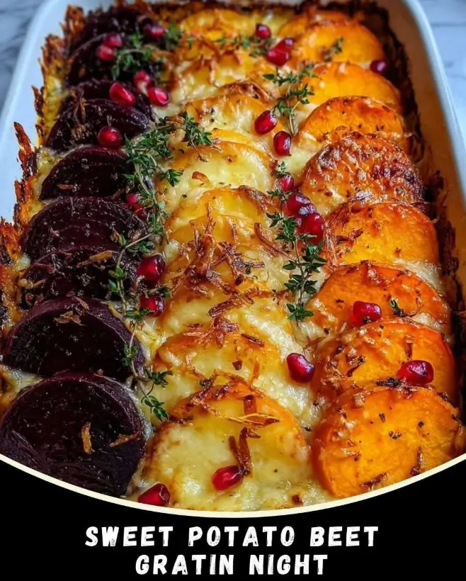 Sweet Potato & Beet Gratin