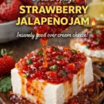 Sweet & Spicy Strawberry Jalapeño Jam with Cream Cheese