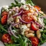 White Bean & Arugula Salad with Lemon Dressing