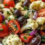 Zesty Mediterranean Cauliflower with Creamy Sweet Glaze