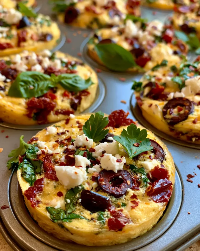 Mediterranean Egg Muffins with Sun-Dried Tomato & Kalamata Olives
