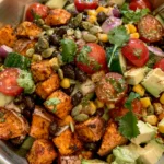 Black Bean Salad with Roasted Sweet Potatoes