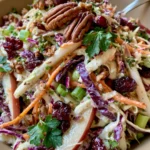 Bright Apple, Pear & Cranberry Winter Slaw