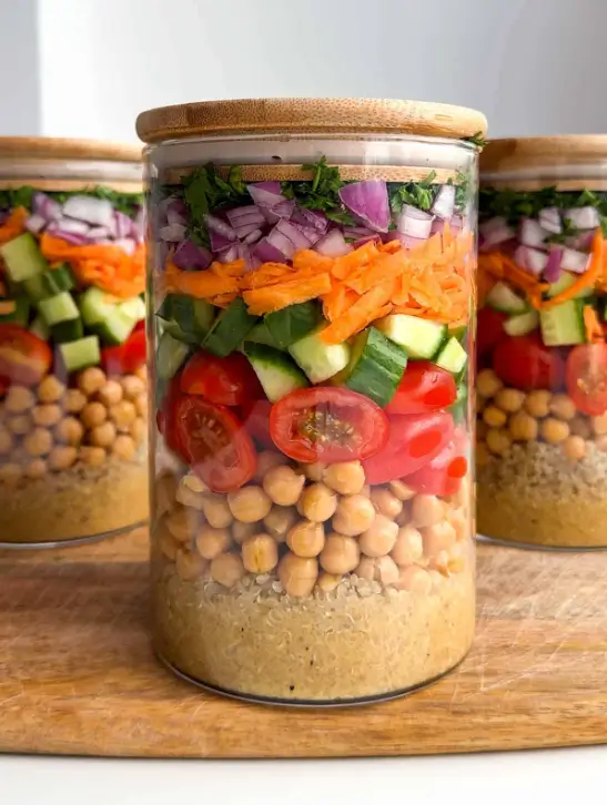 Chickpea Quinoa Salad Jars