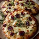 Cranberry Brie Flatbreads with Almonds & Thyme