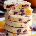 Cranberry Orange Shortbread Cookies