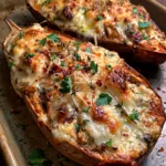 Creamy Cheesy Stuffed Eggplant