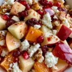 Crunchy Winter Fruit Salad with Apples, Pears, Cranberries & Feta