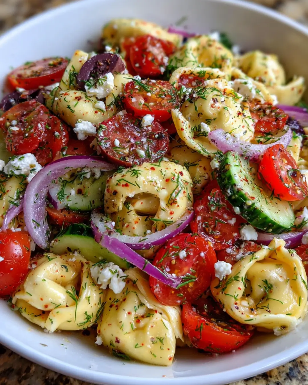 Greek Tortellini Pasta Salad
