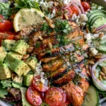 Grilled Chicken Salad with Avocado & Herb Dressing