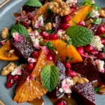 Mediterranean Beetroot & Orange Salad with Feta, Pomegranate, Walnuts & Fresh Herbs