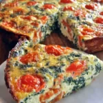 Spinach, Tomato & Feta Crustless Quiche